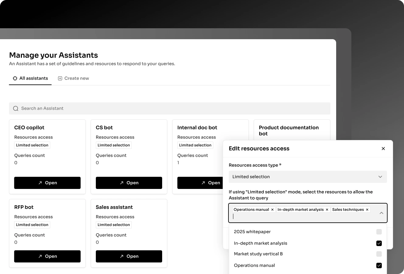 Create a deep RAG Assistant in Lookio