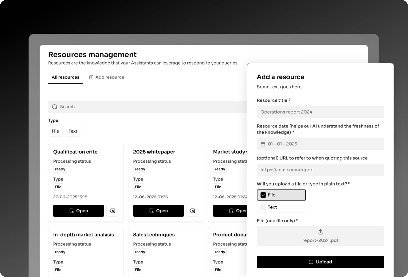 Add resources to Lookio